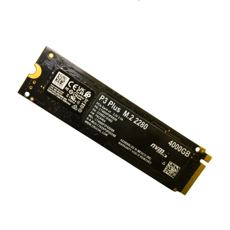 CT4000P3PSSD8 Crucial P3 Plus Series 4TB PCI-e NVMe M.2 2280 Solid State Drive - Used