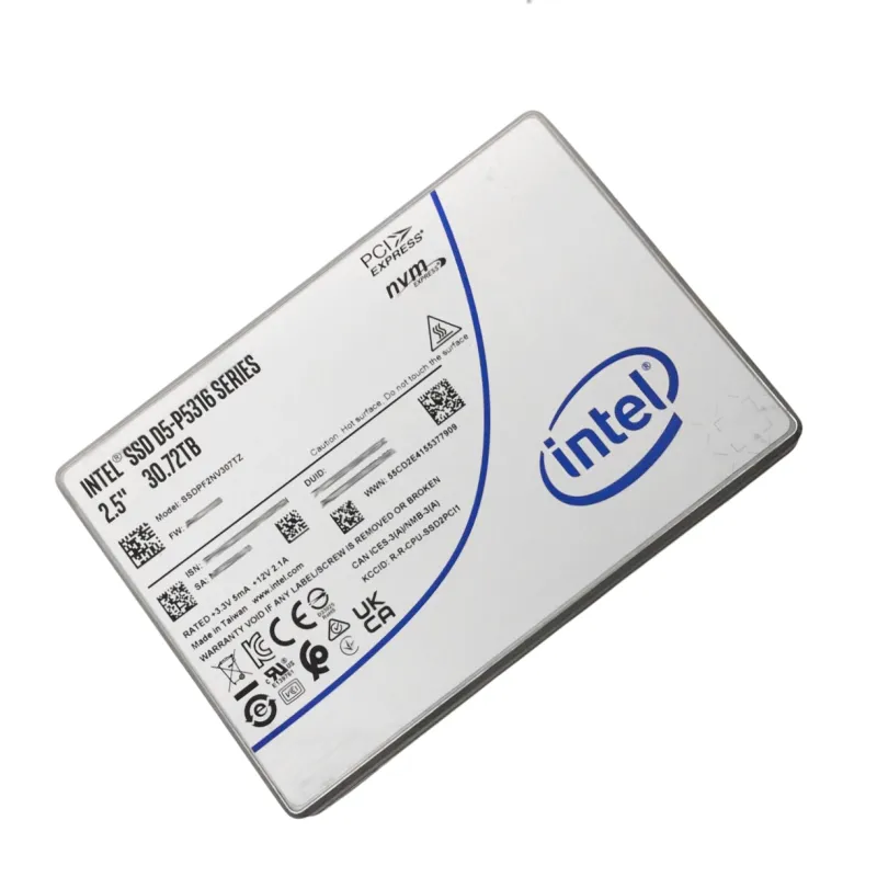 SSDPF2NV307TZ Intel D5-P5316 Series 30.72TB NVME U.2 2.5" PCle 4.0 x4 SSD - Used
