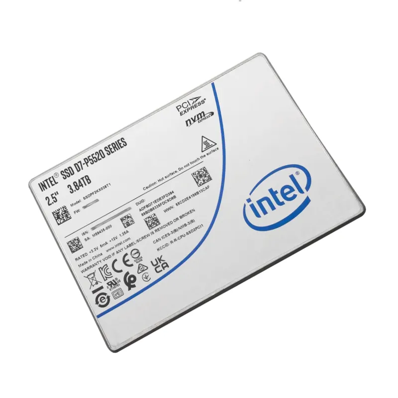 SSDPF2KX038T1 Intel D7-P5520 Series 3.84TB PCI Express NVMe TLC 2.5 SSD - Used