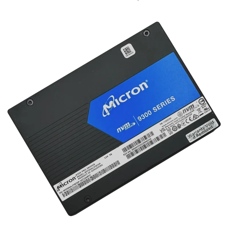 MTFDHAL3T8TDP Micron 9300 Pro 3.84TB PCI-e NVMe TLC 2.5" RI Internal SSD - Used