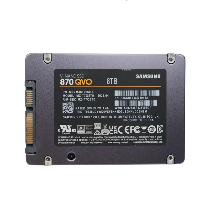 Samsung 870 QVO MZ-77Q8T0 8TB 6Gbps SATA Internal 2.5" SSD - Used