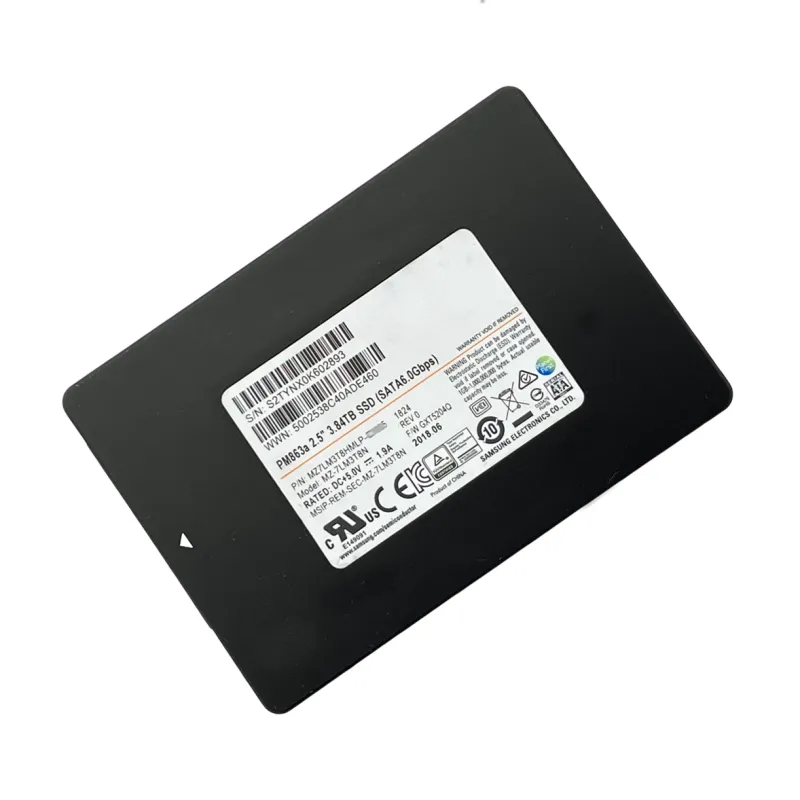 MZ-7LM3T8N Samsung PM863a 3.84TB 6Gbps SATA TLC 2.5" Internal SSD - Used