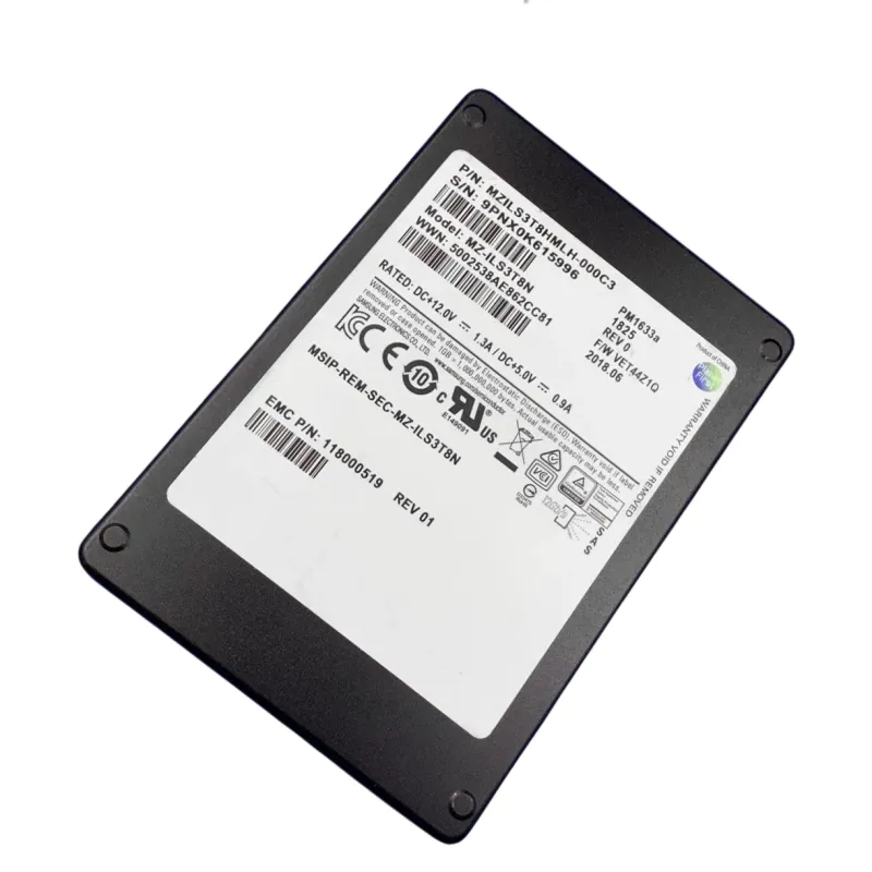 MZ-ILS3T8N Samsung PM1633a 3.84TB 12Gbps SAS TLC 2.5" SSD 118000519 - Used