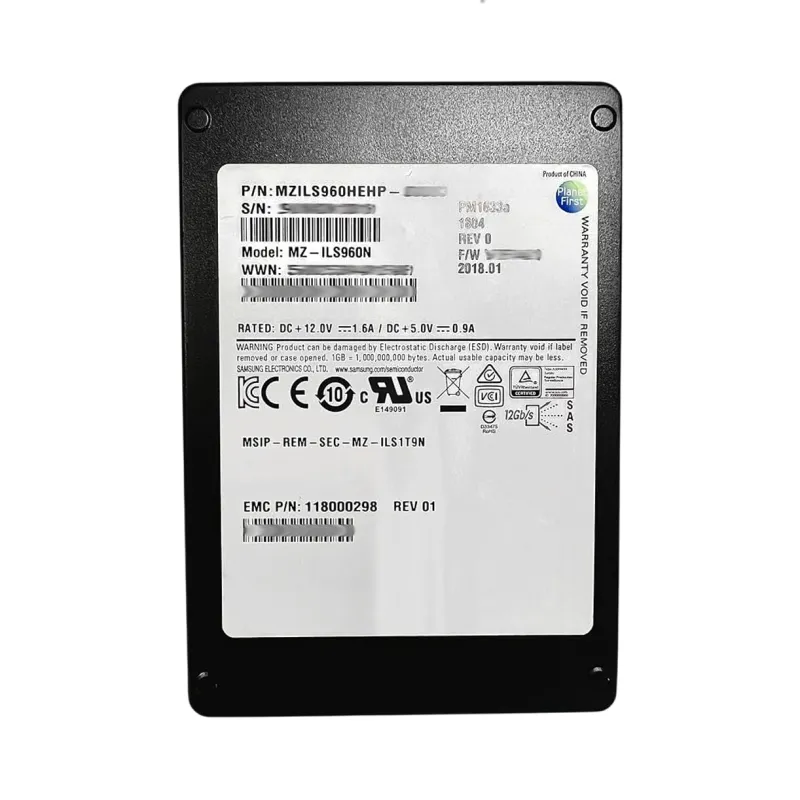 MZ-ILS960N Samsung PM1633a Series 960GB 12Gbps SAS 2.5 Solid State Drive - Used