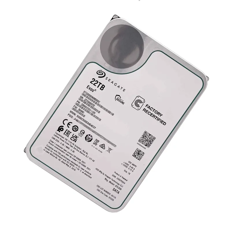 ST22000NM000C Seagate Exos 22TB 6Gbps 7.2K 512MB 3.5" 512e CMR SATA Hard Drive - Used