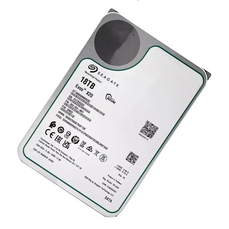 ST18000NM003D Seagate Exos X20 18TB 7200RPM 6Gbps 3.5" SATA Hard Drive - Used