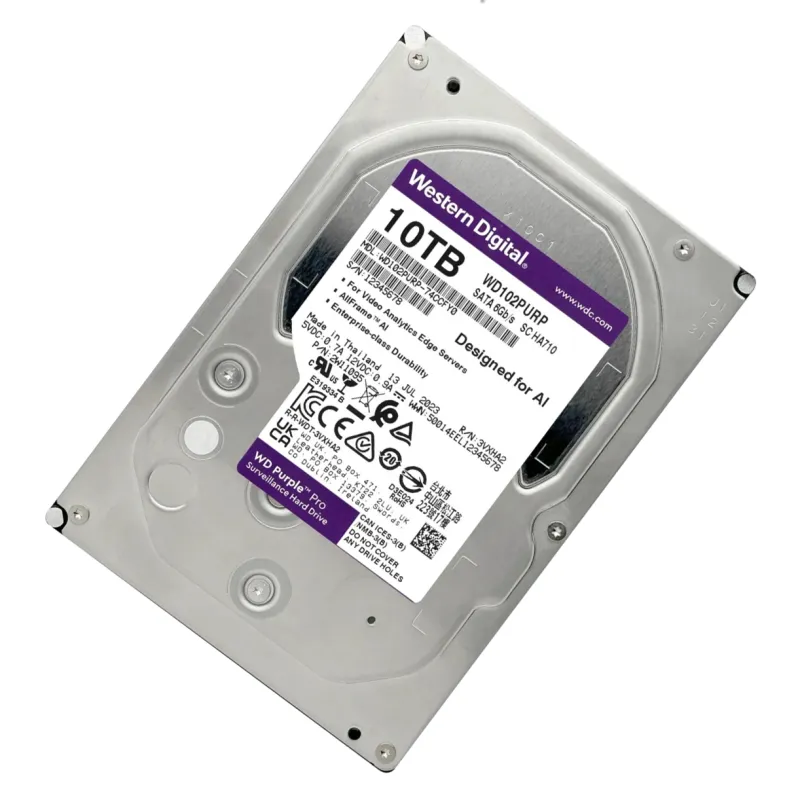 WD Purple Pro WD102PURP 10TB 6Gb 7200RPM 512MB SATA 3.5" Hard Drive - New