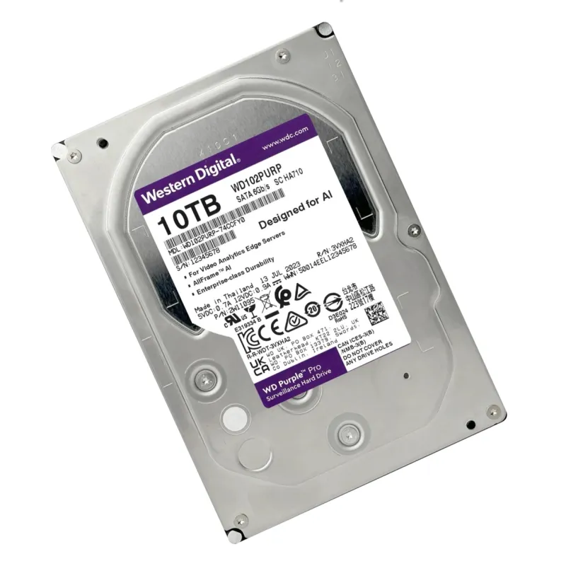 WD Purple Pro WD102PURP 10TB 6Gb 7200RPM 512MB SATA 3.5" Hard Drive - New