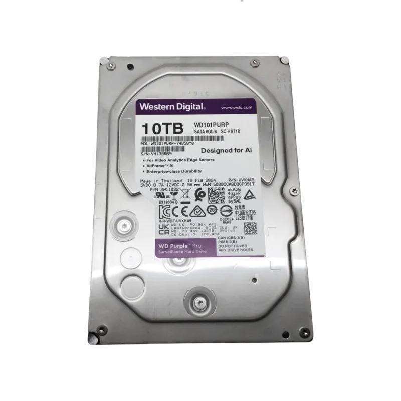 WD101PURP Western Digital 10TB 6Gbps 7.2K RPM SATA 3.5" 256MB Hard Drive - New