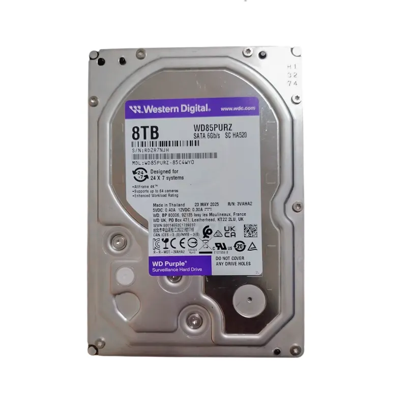 WD85PURZ Western Digital 8TB 6Gbps 7.2K RPM SATA 3.5" 256MB Hard Drive - New