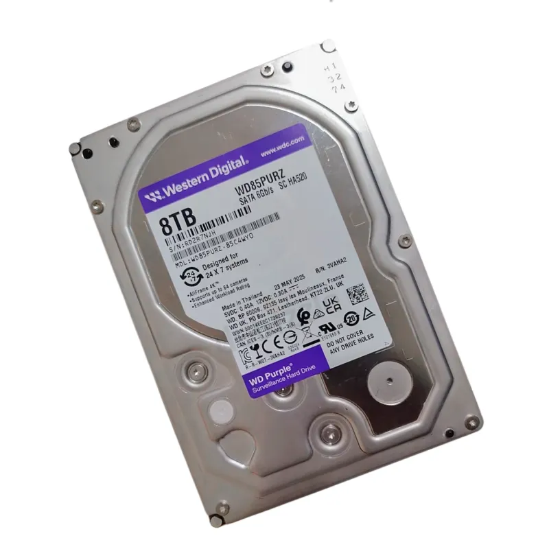 WD85PURZ Western Digital 8TB 6Gbps 7.2K RPM SATA 3.5" 256MB Hard Drive - New