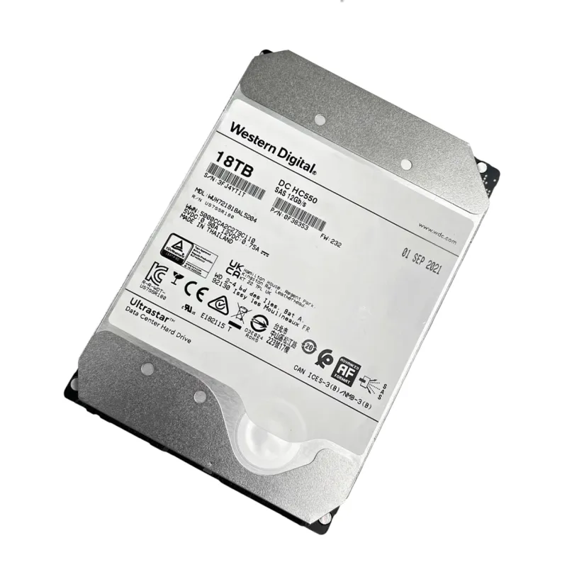 WUH721818AL5204 Western Digital DC HC550 18TB 12Gbps SAS 7.2K 3.5" HDD - Used
