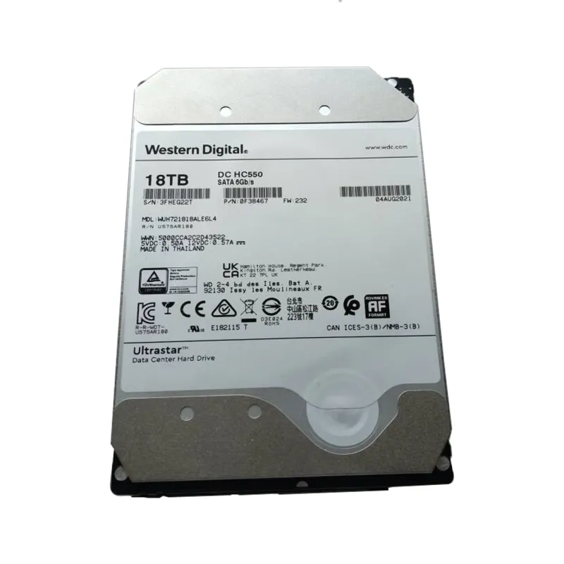 WUH721818ALE6L4 Western Digital DC HC550 18TB 6Gbps 7.2K SATA 3.5" Hard Drive - Used